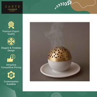 Brûleur d'encens de luxe en marbre et laiton, de la meilleure qualité, pour la maison et le bureau, en vente chez le premier exportateur.