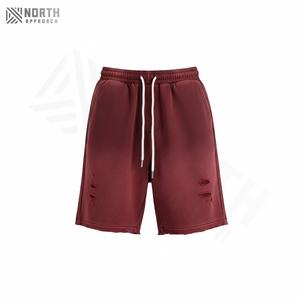 Pantalones Cortos de Hombre de Cintura Media, Estilo Vintage, Lavado Ácido, Secado Rápido, de Lona Gruesa Lavada, Poliéster/Algodón, con Logotipo Personalizado, Ropa Urbana, Verano 2025 - Product Image 4