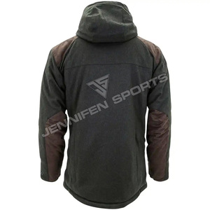 Veste de chasse et de safari pour homme en laine 100% coupe-vent tactique d'hiver en gros avec fermeture éclair sur le devant - Product Image 6