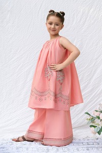 Premium Pakistani Kids Girls Formal Lehenga Choli Party Wear with Traditional Embroidery Wrinkle-Free Fabric for Festive Events - Product Image 3