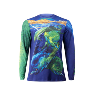Wholesale Custom Breathable Printed Fishing <b>Shirt</b> 100% Polyester Long Sleeve Digital Print UPF 50 Man Clothing <b>Outdoor</b> Sports - Product Image 1
