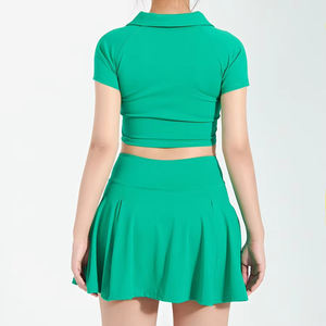 Vestido de tenis de paleta de Color sólido de calidad superior Venta caliente uniforme de vestido de tenis de paleta de secado rápido transpirable - Product Image 6