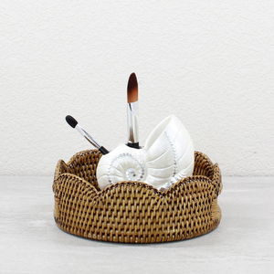 Bandeja de servicio de mimbre rectangular rústico de tamaño personalizado cesta tejida para uso doméstico cesta de almacenamiento de alimentos y desayuno - Product Image 1