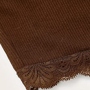 Top corto de manga corta de punto acanalado con cuello en V para mujer, Top básico de manga larga ajustado, ropa de tela básica elástica vista Polyvore - Product Image 4