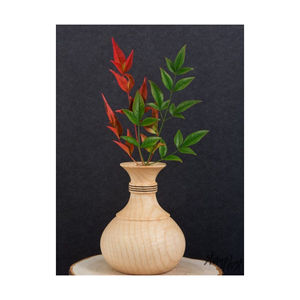 Jarrón de flores de madera de mango de diseño elegante con pulido brillante para el hogar y el hotel jarrón de plantas de lujo para restaurante y hotel - Product Image 3