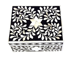 Handmade High Quality Bone Inlay Ring <strong>Box</strong> Premium Wood and MDF with Velvet Expertly Crafted Gift Storage <strong>Jewelry</strong> <strong>Box</strong> - Product Image 3