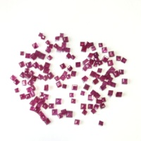 Pierres précieuses en rubis de Birmanie naturelles carrées, non montées, pour la fabrication de bijoux, pierres rouges traitées thermiquement, couleur originale IGI, différentes tailles