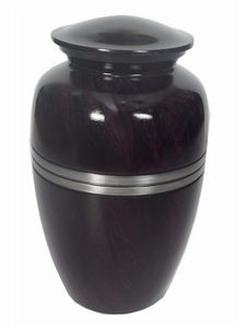 Urna Metálica Clásica para Cenizas Humanas, Urna Conmemorativa con Acabado Colorido y Herrajes Dorados para Adultos - Product Image 4