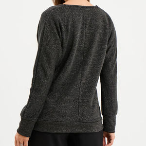 Pull moderne pour femme à épaules tombantes, décontracté, en tissu confortable, fermeture éclair sur le devant, coupe contemporaine, coupe ample, mode d'hiver, facile - Product Image 3