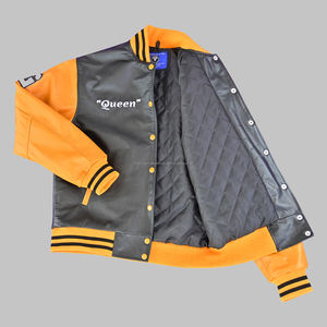 Chaquetas universitarias personalizadas Varsity de cuero de lana - Product Image 2