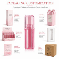Tube de gloss à lèvres hexagonal à marque privée avec logo personnalisé, gloss à lèvres de luxe en gros