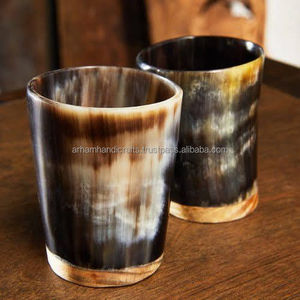 Cuerno de buey para beber vikingo Taza de cuerno auténtico con funda de cinturón de cuero soporte de hierro Taza de cuerno natural DE ARTESANÍA DE LUJO A PRECIO BAJO - Product Image 6