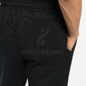 Pantalon de survêtement évasé à taille mi-haute en toile sur mesure pour hommes - 100% coton, tissu respirant, design personnalisable - Product Image 6