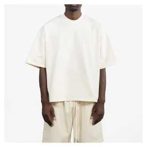 T-shirt oversize en coton épais 270 Gsm, t-shirt court Boxy, streetwear délavé au soleil, vintage pour hommes, vente en gros - Product Image 3