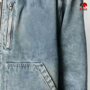 Chaqueta Vaquera Personalizada para Hombre Ryan Pro Gear, Cierre de Botones Cómodo, Logotipo Personalizado, Estilo Sólido, OEM para Ropa Casual de Invierno - Product Image 3