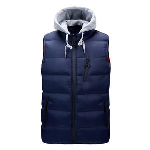 Gilet léger personnalisé chaud à bulles compressible gilet sans manches grande taille hiver hommes duvet de canard bouffant gilet pour hommes OEM - Product Image 3