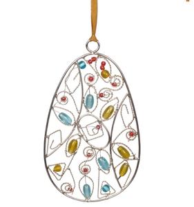 Forme ronde Simple Look Nouveau Style Pas Cher Lase Trou Porte Ornement Suspendu En Métal Martelé Ornements Décoratifs Suspendus - Product Image 2