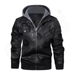Nueva chaqueta de cuero para hombre en colores personalizados-Exportación desde Pakistán Chaqueta de espuma de diseño nuevo y de moda con cremallera para motocicleta - Product Image 1