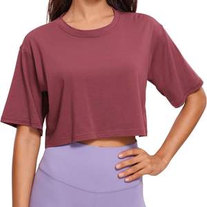 Camiseta de Algodón Lisa al por Mayor, Camiseta de Algodón de la Mejor Calidad para Mujer para Impresión Personalizada - Product Image 2