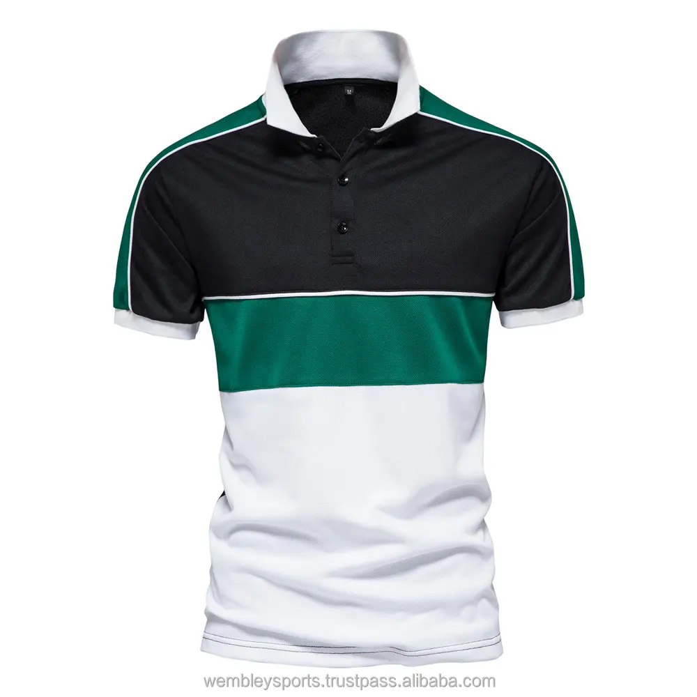 Camiseta de polo de golfe simples para homens, camiseta casual de alta qualidade com design personalizado e logotipo bordado, 100% algodão