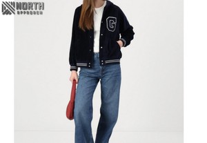 Invierno otoño alta calidad mujeres Crop Letterman Varsity chaquetas invierno manga larga abrigos cuero bombardero personalizado Varsity señoras - Product Image 2