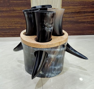 Juego de cuerno de buey Natural indio 100%, concha de búfalo pulida, cuerno para beber vikingo hecho a mano, la mejor calidad, precios muy bajos, lámpara de ágata M R - Product Image 1