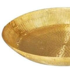 Plateau en laiton fait main de qualité exportée avec construction solide et forme ronde classique pour les hôtels et la maison au meilleur prix - Product Image 5