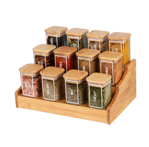 Étagère de rangement à épices en bois d'acacia Nouveau modèle Étagère de rangement à 3 niveaux pour épices aromatiques Accessoire de cuisine - Product Image 6