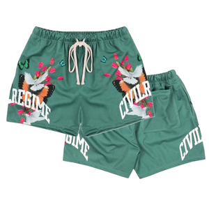 Vente en gros de shorts de basket-ball décontractés pour hommes en polyester 100% avec logo personnalisé design imprimé Street Wear tailles XS et XXS respirant - Product Image 3