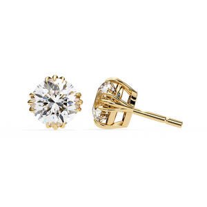 18K Gold <b>Beautiful</b> <b>Earring</b> with Lab-Grown Diamond Premium Diamond <b>Earrings</b> - Product Image 5