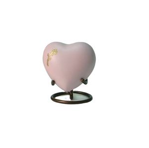 Urne coeur rose pour mémorial en métal coeur rose fini urne pour cendres de crémation Urne coeur pour animaux de compagnie à vendre disponible prix raisonnables - Product Image 1