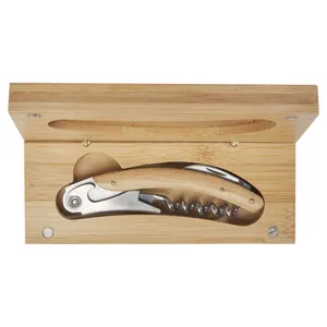 Couteaux, ouvre-bouteilles et tire-bouchons personnalisés en bambou Carmenier - Product Image 3