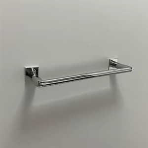 Elegant Metal Towel Holder With Matte Silver Patina Surface Artisan Craft Designed For Decorative Interiors - Product Image 5