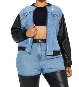 แจ็กเก็ตยีนส์ฟอกสำหรับผู้หญิงเสื้อครอป2026หนังแฟชั่นใหม่สำหรับฤดูร้อน - Product Image 6