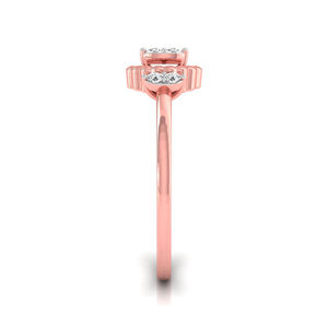 Anillo de diamante minimalista para mujer Diamante natural real en oro sólido de 14K/18K Regalo de joyería fina - Product Image 3