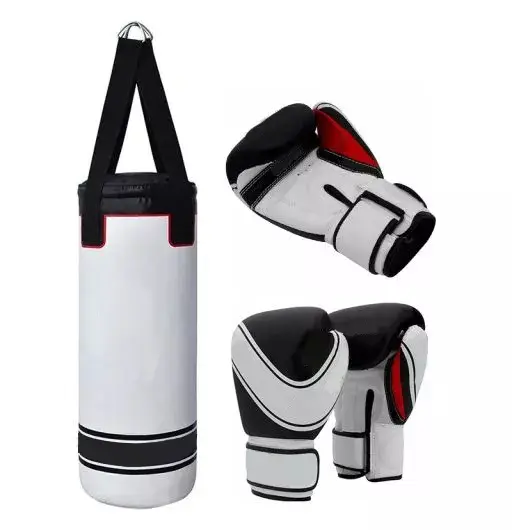 Tas tinju Muay Thai, tas pasir untuk tinju berat Vintage Kick Boxing Wat kulit kustom Gym PVC buah