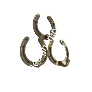 Crochet de style équestre en laiton fini antique en fonte d'aluminium crochets pour fers de cheval crochets et rails multifonctionnels muraux - Product Image 4