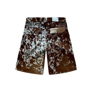 กางเกงขาสั้นหนังวัวแท้ ลายเรียบ บริการ OEM คุณภาพสูง ทันสมัย สไตล์ลำลอง ทำด้วยมือ - Product Image 2