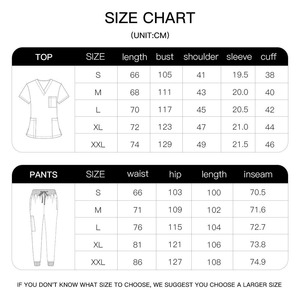 Conjunto de Top médico con cuello en V y pantalones Jogger con cordón, uniforme de hospital, traje de enfermería elástico de cuatro vías, unisex - Product Image 2