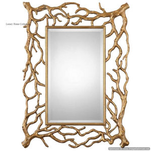 Miroir mural forgé couleur or Design unique Villa Porte et entrée Miroir décoratif pour designer mural pour look fantaisie - Product Image 4