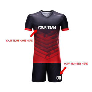 Tenues de football numériques OEM de haute qualité, impression personnalisée du logo, 100 % polyester, séchage rapide, nouveau style en ensemble - Product Image 6