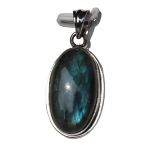 Collier pendentif en labradorite naturelle, monture en argent 925, pièce précieuse intemporelle, cristal de guérison, unisexe - Product Image 2
