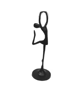 Diseño fabuloso Esculturas de lujo Calidad exclusiva Decoración múltiple Soportes para velas Esculturas de metal de color negro Premium - Product Image 2