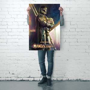 Modern Style the Mandalorian <b>Poster</b> a Clan of Two Made of Paper for Wall Decor - Product Image 4