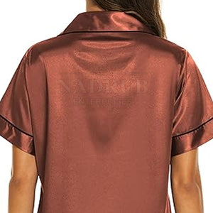 Pijama de 2 piezas ligero personalizado para mujer, conjunto de pantalones cortos para uso en el Salón del hogar - Product Image 5