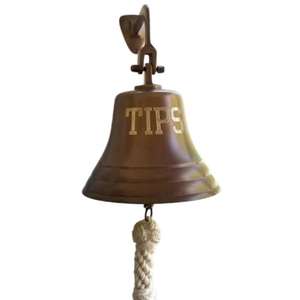 Campana de barco náutico hecha a mano decoración de pared personalizada campanas antiguas de latón precio barato campanas decorativas montadas en pared y Puerta lo último - Product Image 2