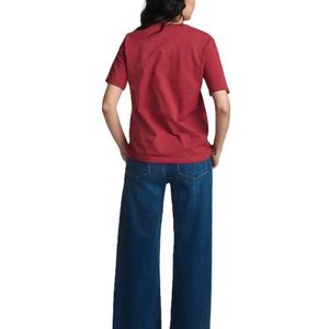 Camiseta de Algodón 100% para Mujer, Color Sólido, Logotipo Personalizado, 160 GSM, Cuello Redondo, Corte Regular, Estilo Casual, Ropa de Verano, Comprimida, Venta al Por Mayor - Product Image 6