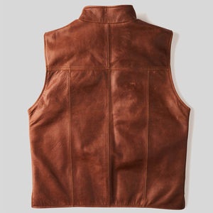 Chaleco de cuero de nuevo diseño de fabricante pakistaní para hombre, transpirable, gran oferta, chaleco de cuero de buena calidad en Stock - Product Image 6