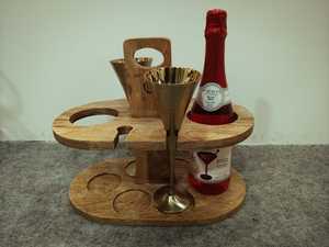 Lujoso portabotellas de vino de madera de acacia personalizable para Bar Restaurante Hotel Uso doméstico-Producto Cubos de hielo Tinas de bebidas - Product Image 3