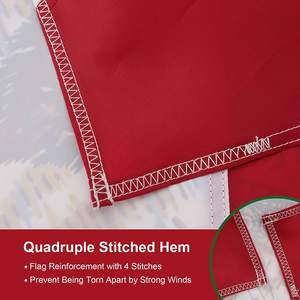 Florida Boat <b>Flag</b> 12x18 Inch Made in USA, Embroidery State of Floride FL <b>Flags</b> with 2 Brass Grommets, Heavy Duty Nylon Outdoor - Product Image 2